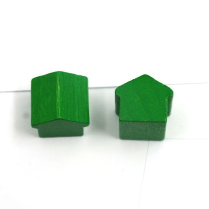 houten hotel - ca. 12x13x12 mm - groen