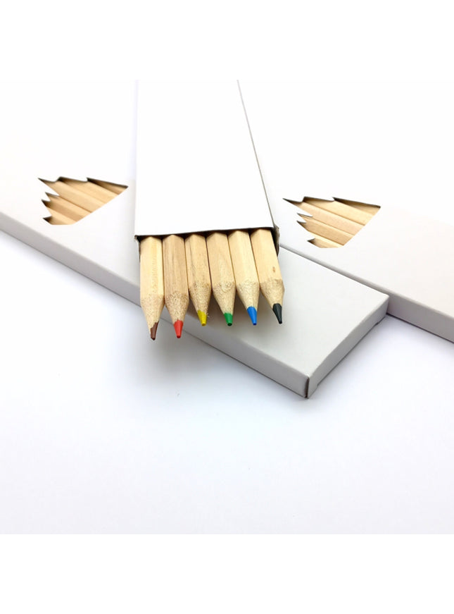 Ecobos doosje met 6 kleurpotloden blanco